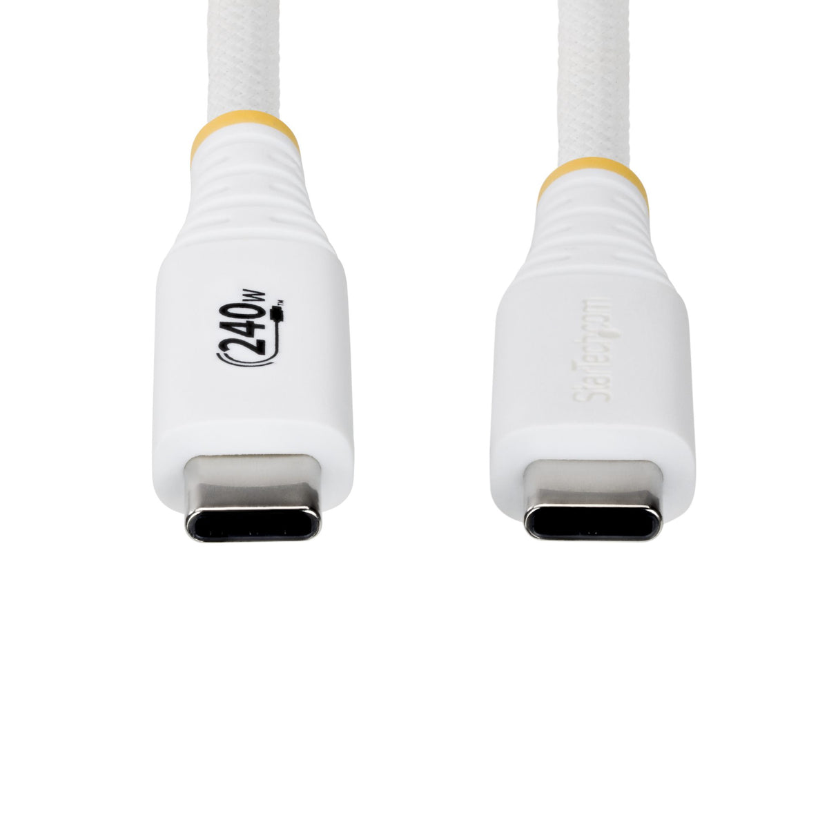 StarTech.com 6ft (1.8m) USB-C Charging Cable, Durable and Ultra-Flexible, 240W (5A) PD EPR, USB 2.0 Laptop Charger Cable, USB-IF Certified, Rugged USB-C Charging Cord - White