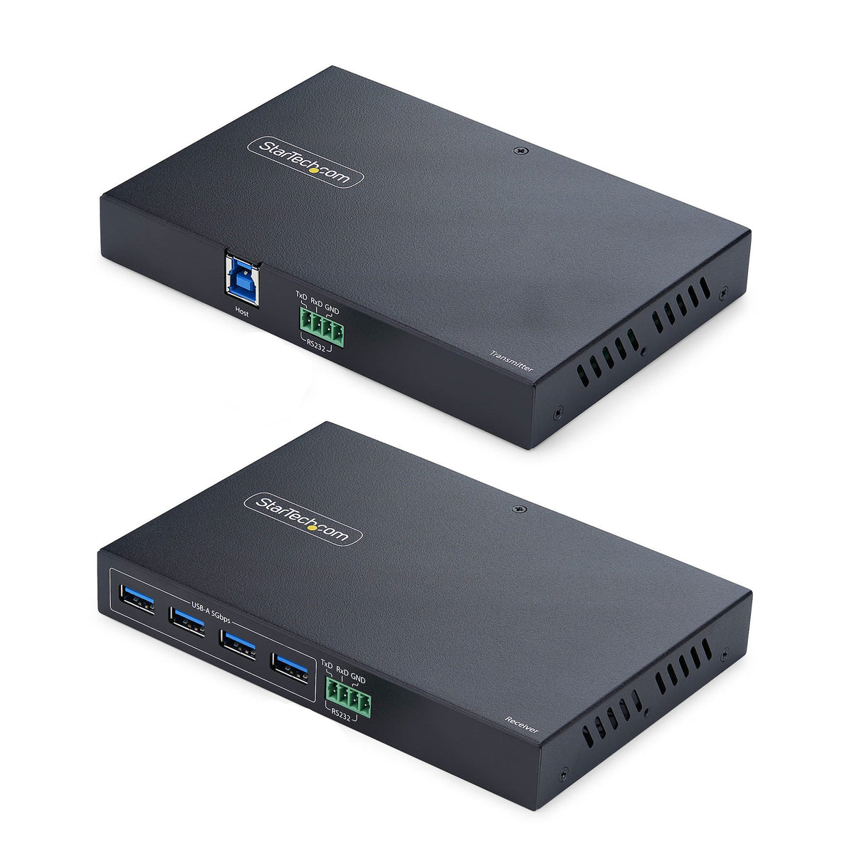 StarTech.com 4-Port USB 3.0 Extender over Ethernet up to 330ft (100m) via Cat6a / Cat7 / Cat8 RJ45 Cable, Extension for Remote USB Devices, 4x USB-A 5Gbps Hub, TAA