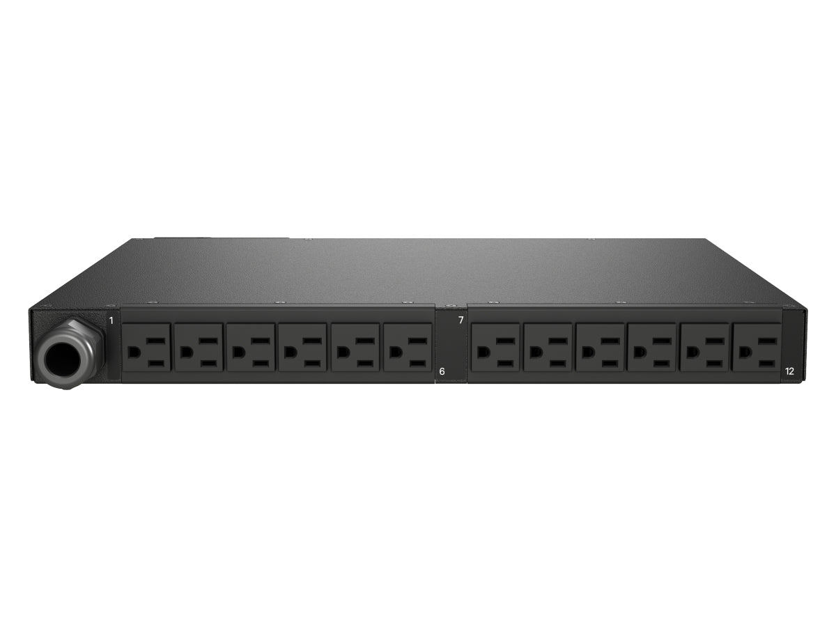 Vertiv Geist MNS5M1R5-12S153-1ST5A0H10-S power distribution unit (PDU) 12 AC outlet(s) 0U Black