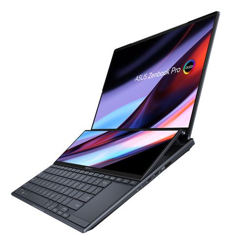 ASUS Zenbook Pro 14 Duo OLED UX8402ZA-DS51T-CA Intel® Core™ i5 i5-12500H Laptop 36.8 cm (14.5") Touchscreen 2.8K 16 GB LPDDR5-SDRAM 512 GB SSD Wi-Fi 6E (802.11ax) Windows 11 Home Black
