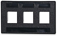 Signamax Keystone Modular Furniture Adapter, 3- Port, Black
