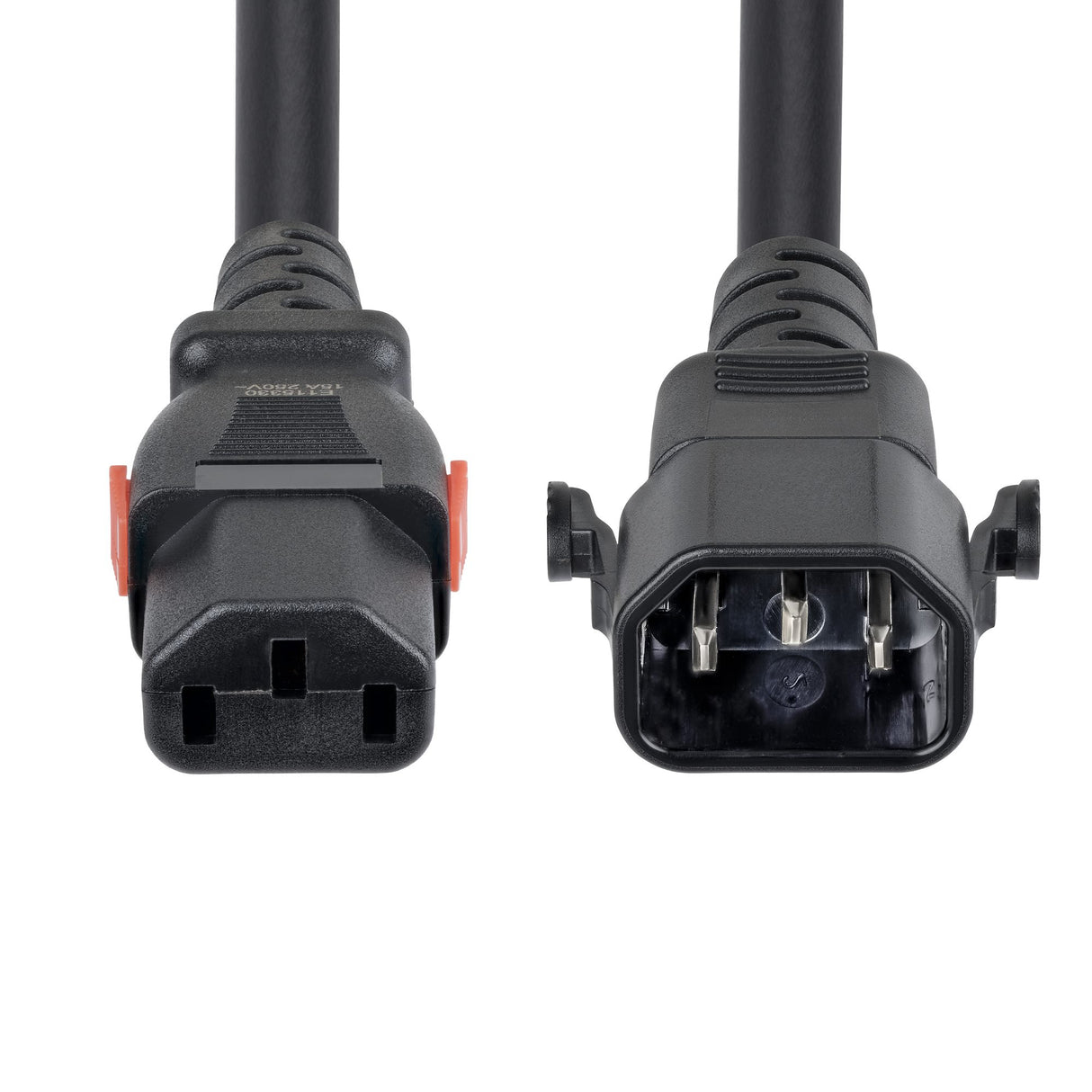 StarTech.com 6ft (1.8m) Heavy Duty Power Extension Cord, Locking C14 to Locking C13, PDU Power Cord, 15A 250V, 14AWG, AC Power Cable Extension, TAA Compliant, UL Listed
