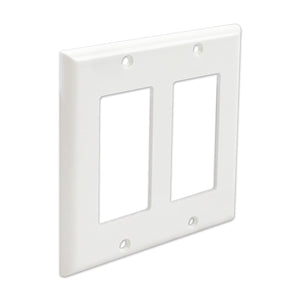 Primewired Decora Wall Plate, Double Gang - White