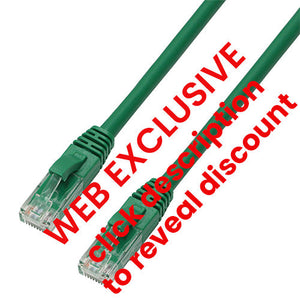 Primewired Patch cord V2, Cat6 UTP, Fluke Tested, 24AWG, Green 7 ft.
