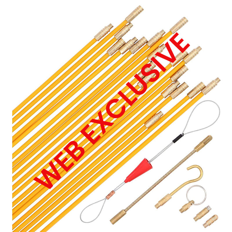 Fiberglass Push/Pull Rod Set 33ft 10pc set