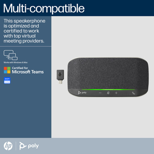 HP Poly Sync 10 Speakerphone +USB-A to USB-C Cable