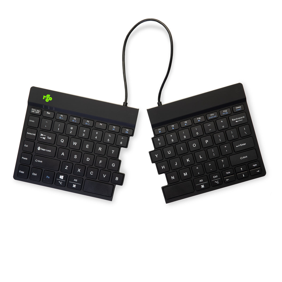 R-Go Tools Ergonomic keyboard R-Go Split Break with break software, ergonomic split keyboard, QWERTY (US), Bluetooth, black