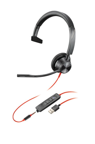 HP Poly Poly Blackwire 3315 Microsoft Teams Certified USB-A Headset
