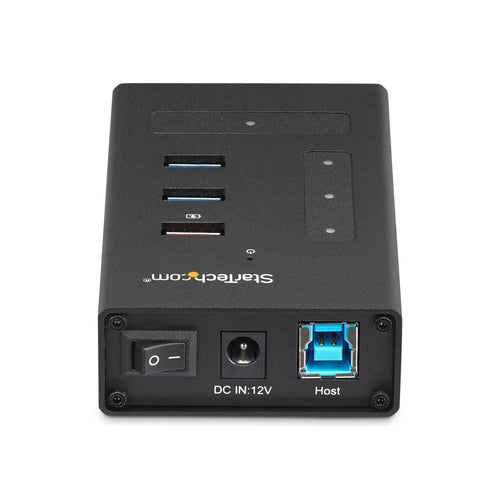 StarTech.com 4 Port USB C Hub - USB Type-C to 1x USB-C/3x USB-A - Commercial Metal USB 3.0 Hub - SuperSpeed USB 3.2 Gen 1 (5Gbps) - Self Powered - BC1.2 Fast Charge - Mountable/Rugged