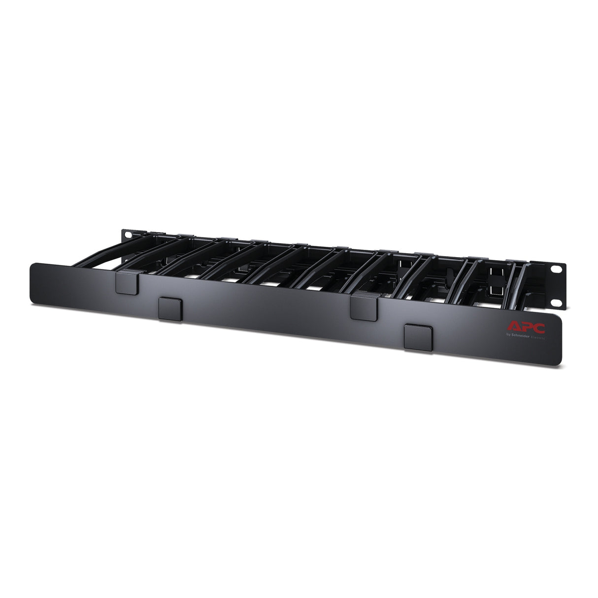 APC NetShelter Cable Management, Horizontal Cable Manager, 1U, Single Side with Cover, Black, 482.6 x 44.45 x 165.1 mm