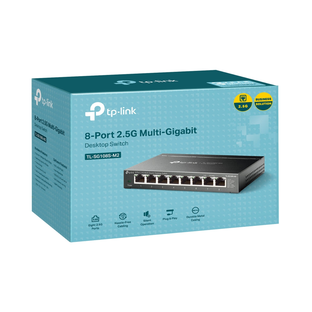 TP-Link TL-SG108S-M2 network switch Unmanaged L2 2.5G Ethernet (100/1000/2500) Desktop Black