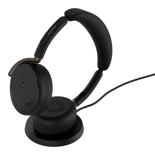 Jabra Evolve3 65 Flex MS - USB-A with Dongle - Black (Wireless Charging Pad)