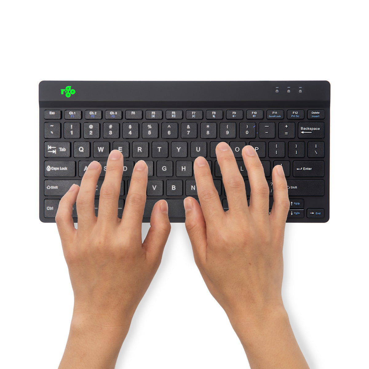 R-Go Tools Ergonomic keyboard R-Go Compact Break, compact keyboard with break software, QWERTY (US), Bluetooth, black