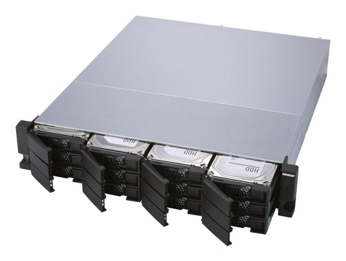 QNAP TL-R1200S-RP storage drive enclosure HDD/SSD enclosure Black, Grey 2.5/3.5"