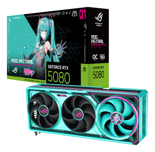 ASUS ROG Astral - -RTX5080-O16G-HATSUNE-MIKU-EDITION NVIDIA GeForce RTX 5080 16 GB GDDR7