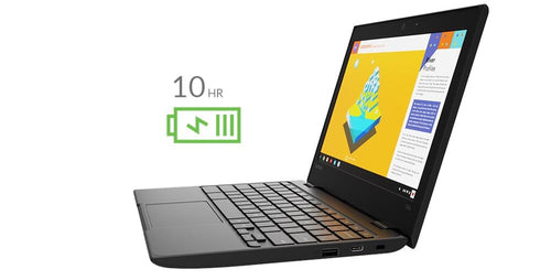 Lenovo 100e Chromebook 2nd Gen AST 29.5 cm (11.6") HD 4 GB DDR4-SDRAM 32 GB eMMC Wi-Fi 5 (802.11ac) ChromeOS Black French