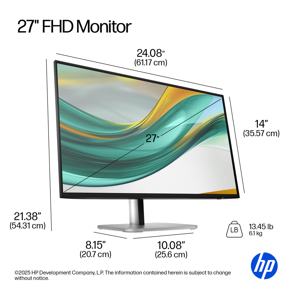 HP Series 5 Pro 27 inch FHD Monitor - 527pf