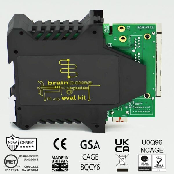 Brainboxes PE-405 network switch Unmanaged Fast Ethernet (10/100) Multicolour