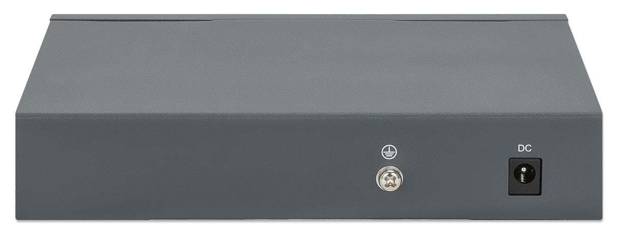 Intellinet 5-Port Gigabit Switch with PoE Passthrough, One IEEE 802.3bt (PoE++ / 4PPoE) PD PoE Port with 95 W Power Input, Four PSE PoE ports, PoE Power Budget up to 65 W, IEEE 802.3at/af Compliant Output, Desktop, Wall-mount Option