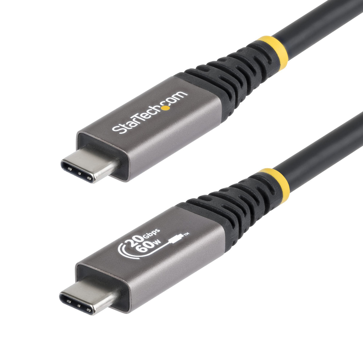StarTech.com 10ft (3m) USB4 Cable, 20Gbps, USB-IF Certified USB-C Cable, 60W PD, 4K 120Hz DP 2.1, TPE Jacket, Black USB-C Cord