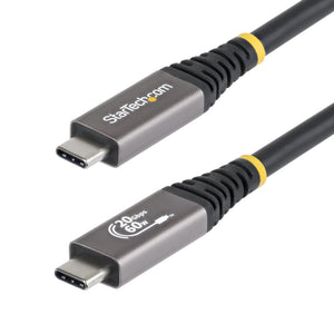 StarTech.com 10ft (3m) USB4 Cable, 20Gbps, USB-IF Certified USB-C Cable, 60W PD, 4K 120Hz DP 2.1, TPE Jacket, Black USB-C Cord