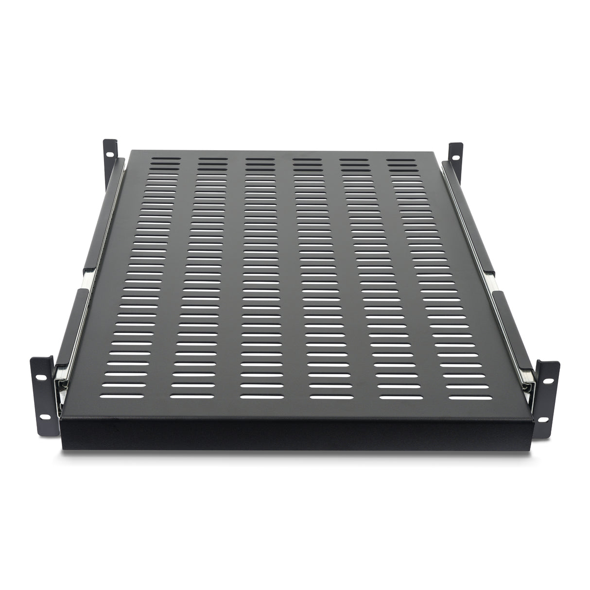 StarTech.com 2U Sliding Server Rack Mount Shelf - 20 to 30in Adjustable Mounting Depth - Vented - 50lb - Heavy Duty Universal 19” Rack Shelf for Equipment Rack - 24in Deep