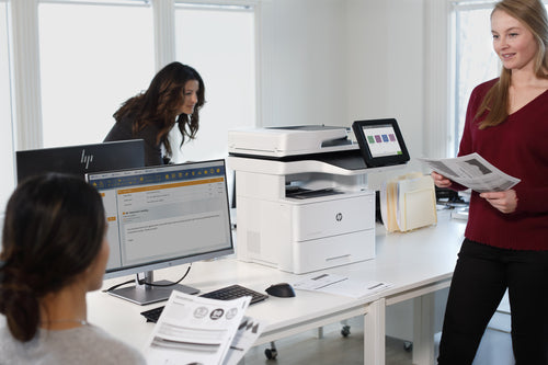 HP LaserJet Enterprise Flow LaserJet Enterprise M528z Wireless Multifunction Black and white Printer, Copier, Scanner; Duplex