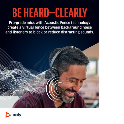HP Poly Poly Voyager Focus 2 Microsoft Teams Certified USB-C Headset