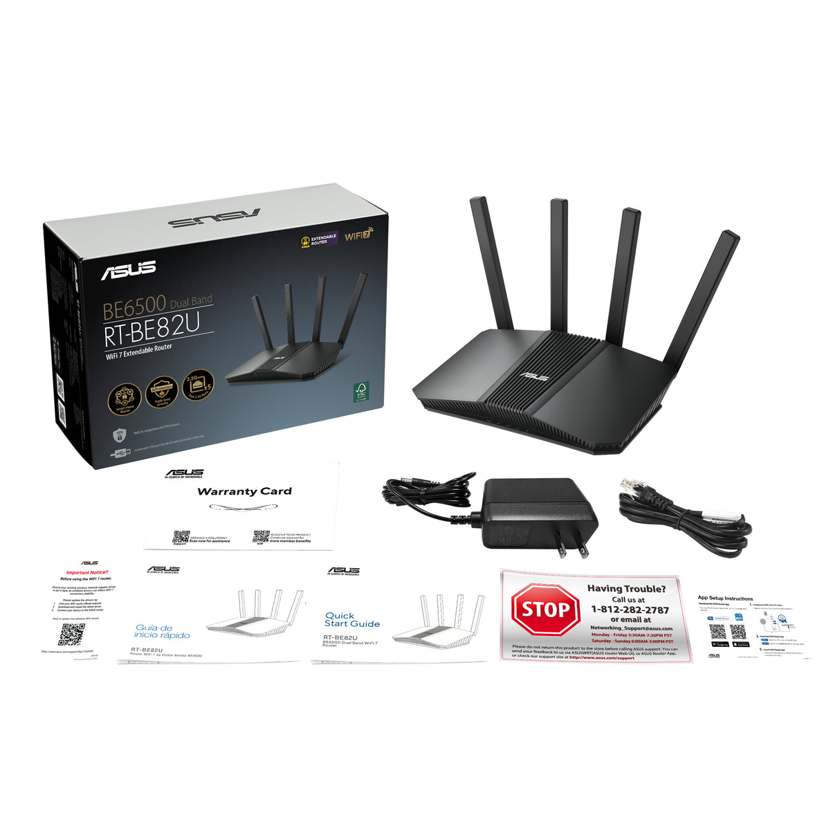 ASUS RT-BE82U wireless router 2.5 Gigabit Ethernet Dual-band (2.4 GHz / 5 GHz) Black