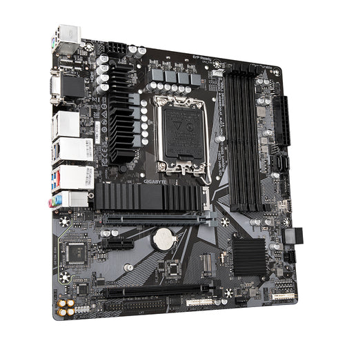 GIGABYTE Q670M D3H Motherboard - Supports Intel Core 14th CPUs, 6+1+1 Phases Hybrid Digital VRM, up to 5600MHz DDR5 (OC), 2xPCIe 4.0 M.2, 2.5GbE LAN, USB 3.2 Gen 2