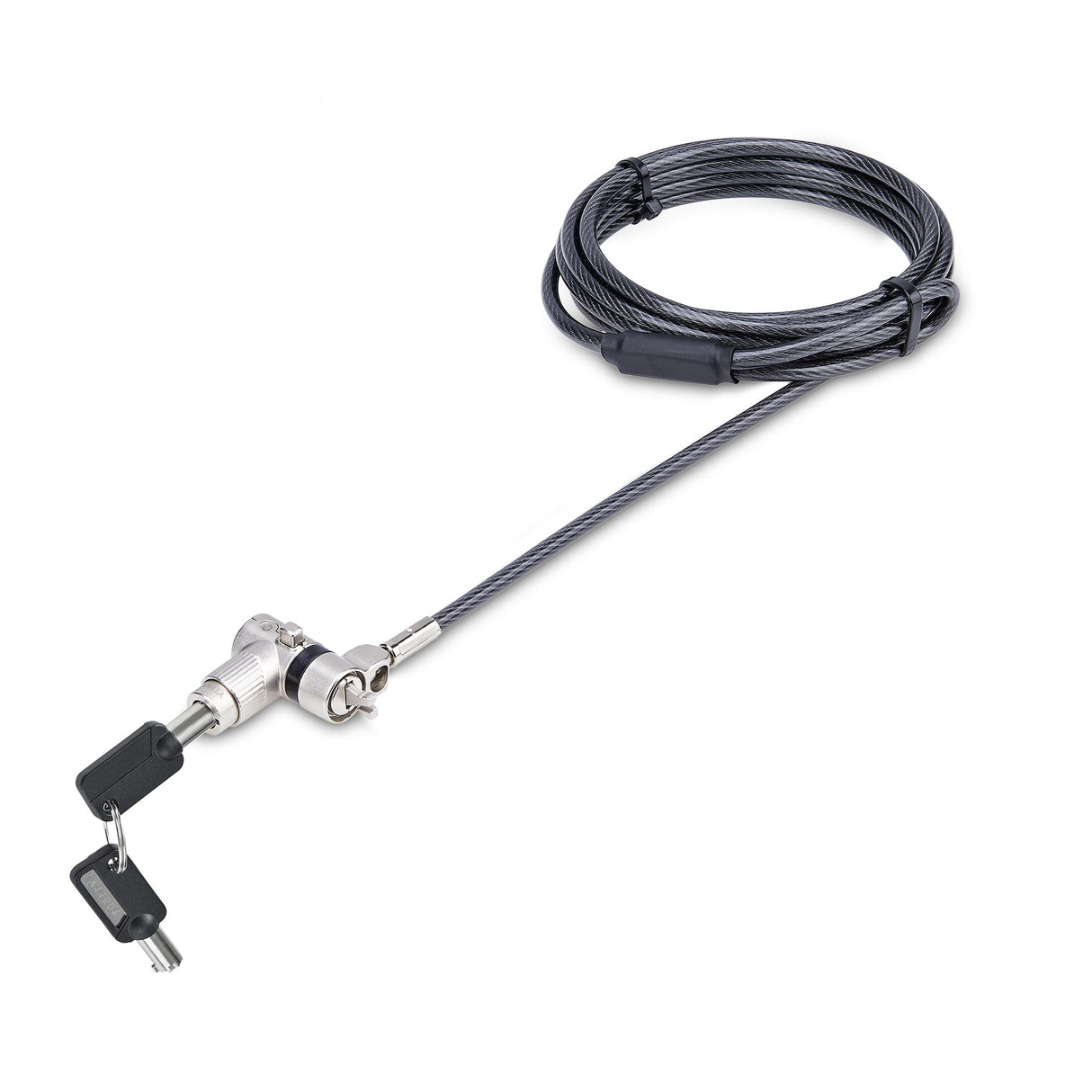StarTech.com Universal Laptop Lock 6.6ft (2m), Security Cable For Notebooks Compatible With Noble Wedge/Nano/K-Slot, Keyed Locking Cable, Anti-Theft Cut-Resistant Carbon Steel Cable - TAA