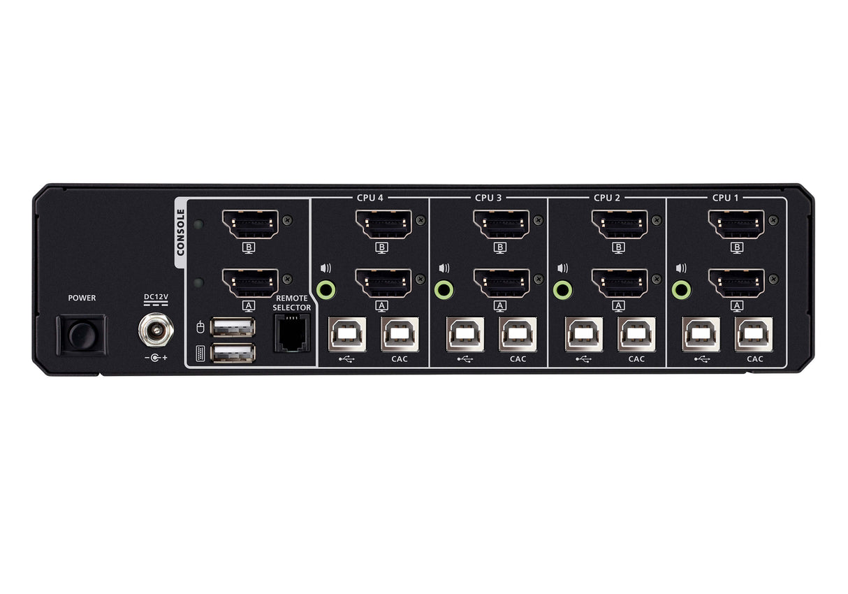 ATEN 4-Port USB 5K DisplayPort/HDMI Dual Display Universal Secure KVM Switch with CAC (PSD PP v4.0 Compliant)