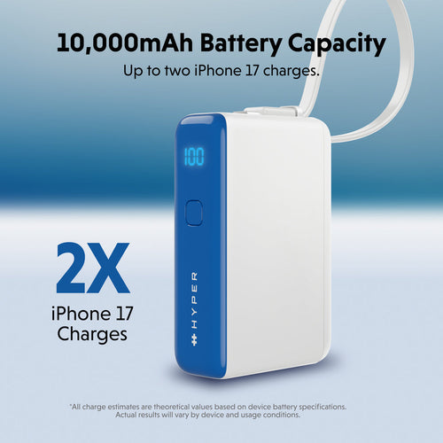 Targus HyperJuice Flex 10K 30W 5000 mAh White, Blue