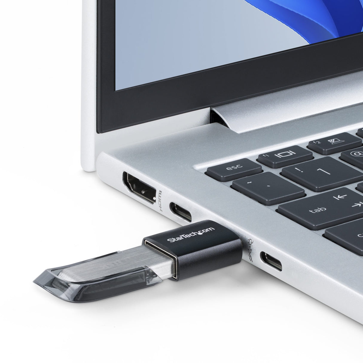 StarTech.com USB-C to USB-A Adapter, USB 5Gbps, 3A, USB-C Male to USB-A Female Converter, Durable Metal Housing - Thunderbolt Compatible