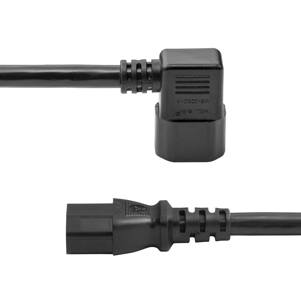StarTech.com 6ft (1.8m) Heavy Duty Power Cord, Right Angle C14 to C13, PDU Power Cord, 15A 250V, 14AWG, Heavy Gauge Power Cable, TAA Compliant, UL Listed