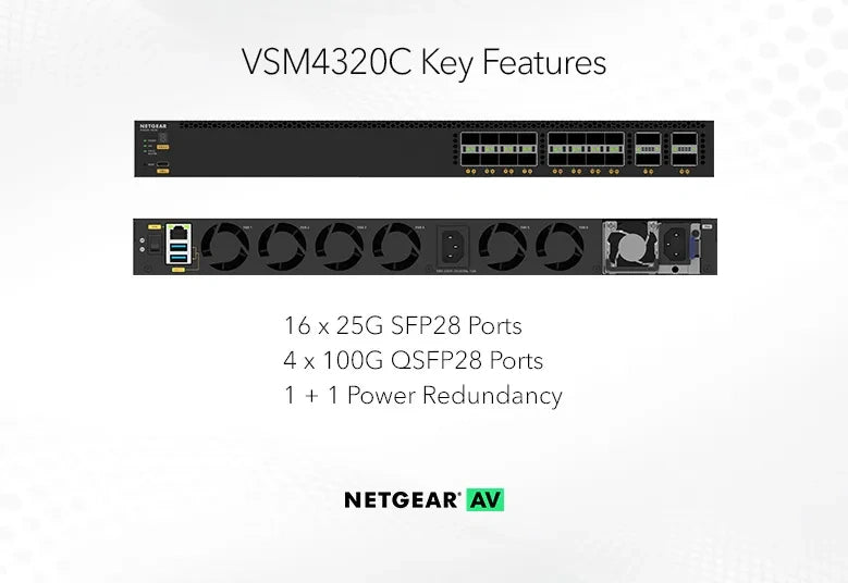 NETGEAR VSM4320C Managed L3 10G Ethernet (100/1000/10000) Power over Ethernet (PoE) 1U Black