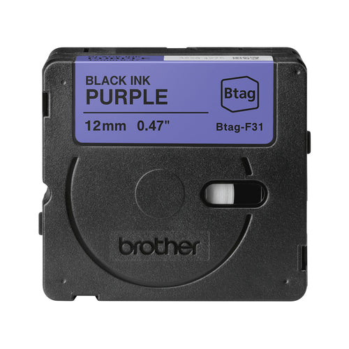 Brother BTAG-F31 label-making tape Black on purple