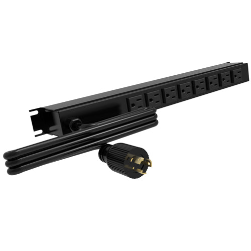 Hammond 1583 PDU 15A/125V (1P) Switch RO(8) O(5-15R)P/5-15P 15 ft BK