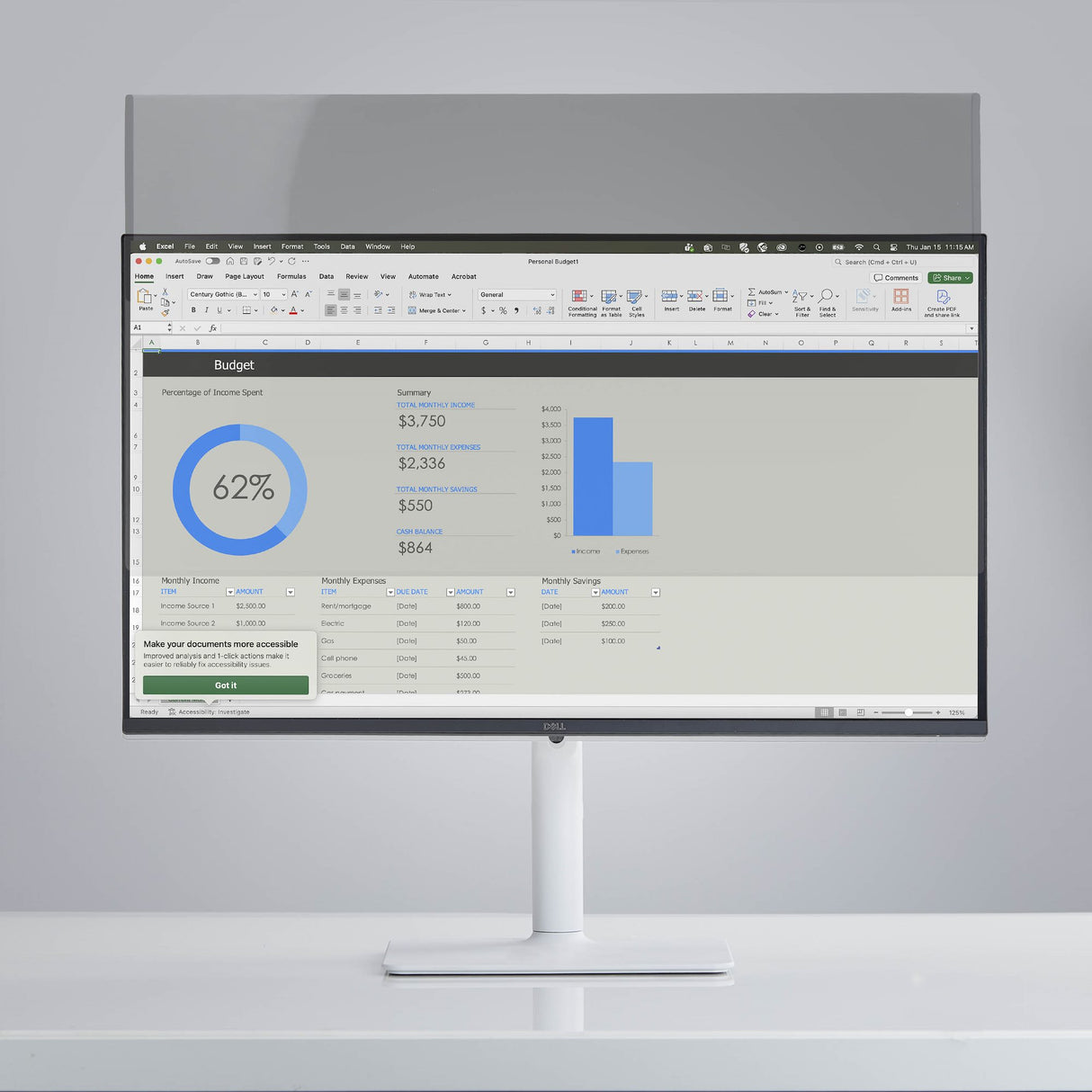 StarTech.com Magnetic Monitor Privacy Screen for 32" 16:9 Widescreen Display, Removable Filter, Anti-Glare/Glossy, Blue Light Reducing Screen Protector, TAA