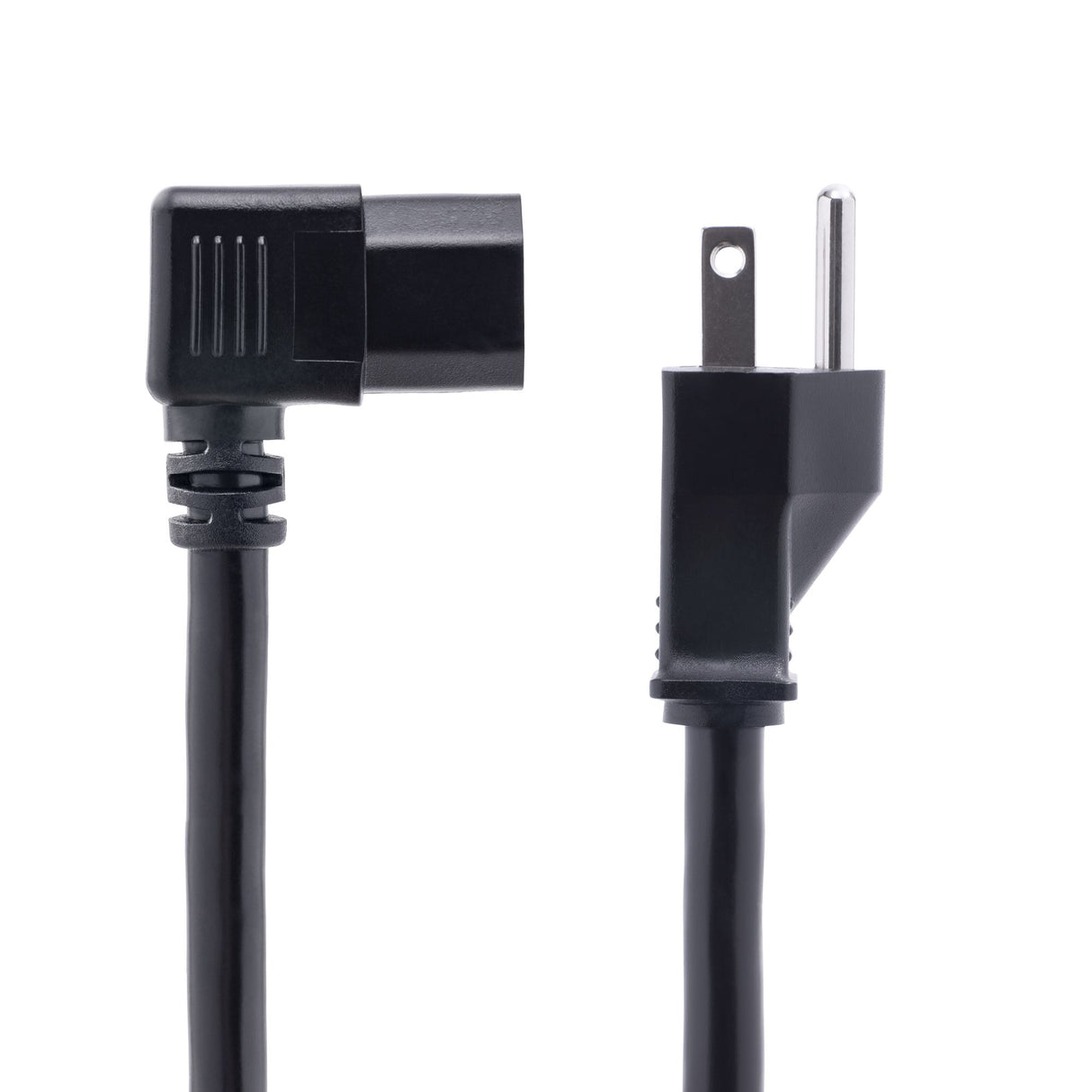 StarTech.com 8ft (2.4m) Heavy Duty Power Cord, NEMA 5-15P to Right Angle C15, 15A 125V, 14AWG, Heavy Gauge PDU Power Cable, Replacement AC Power Cord, TAA Compliant, UL Listed
