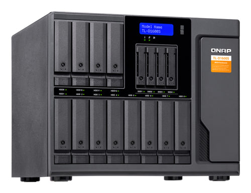 QNAP TL-D1600S storage drive enclosure HDD/SSD enclosure Black, Grey 2.5/3.5"