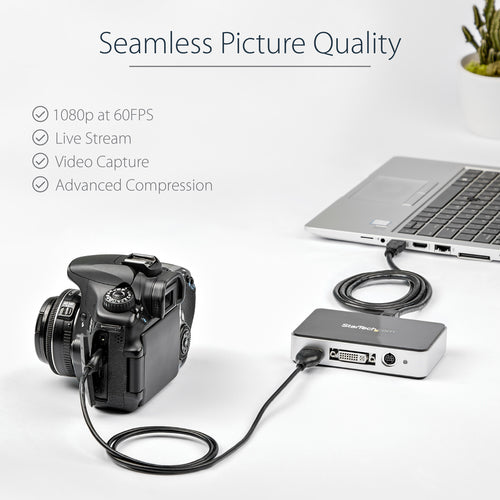 StarTech.com USB 3.0 Video Capture Device - HDMI / DVI / VGA / Component HD Video Recorder - 1080p 60fps - TAA