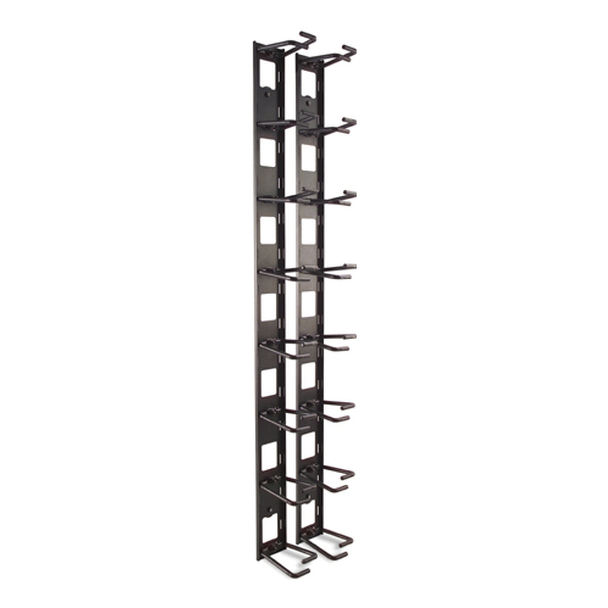 APC NetShelter Cable Management, Vertical Cable Manager, Cable Rings, Set of 8, Black, 55 mm x 766 mm x 85 mm