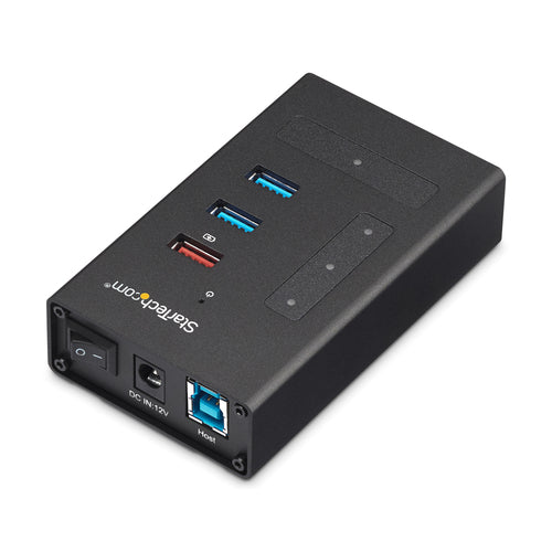 StarTech.com 4 Port USB C Hub - USB Type-C to 1x USB-C/3x USB-A - Commercial Metal USB 3.0 Hub - SuperSpeed USB 3.2 Gen 1 (5Gbps) - Self Powered - BC1.2 Fast Charge - Mountable/Rugged