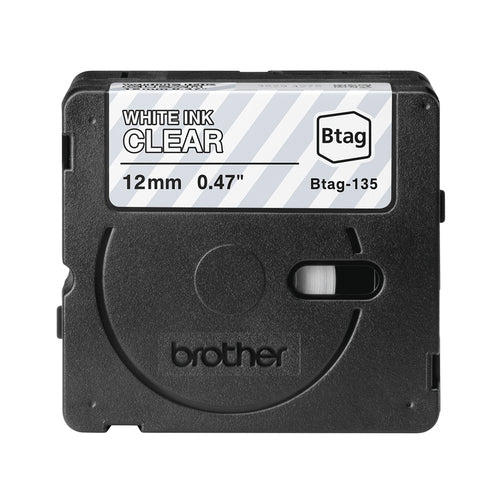 Brother BTAG-135 label-making tape White on transparent