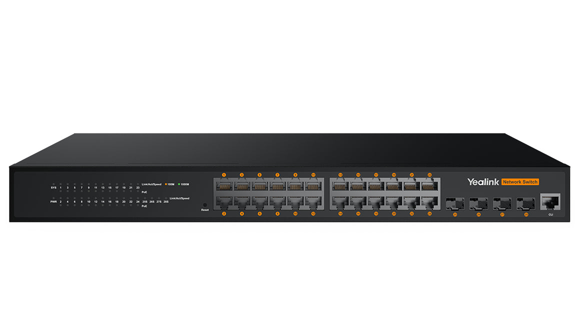 Yealink RCH240 Managed L2+ Gigabit Ethernet (10/100/1000) Power over Ethernet (PoE) Black