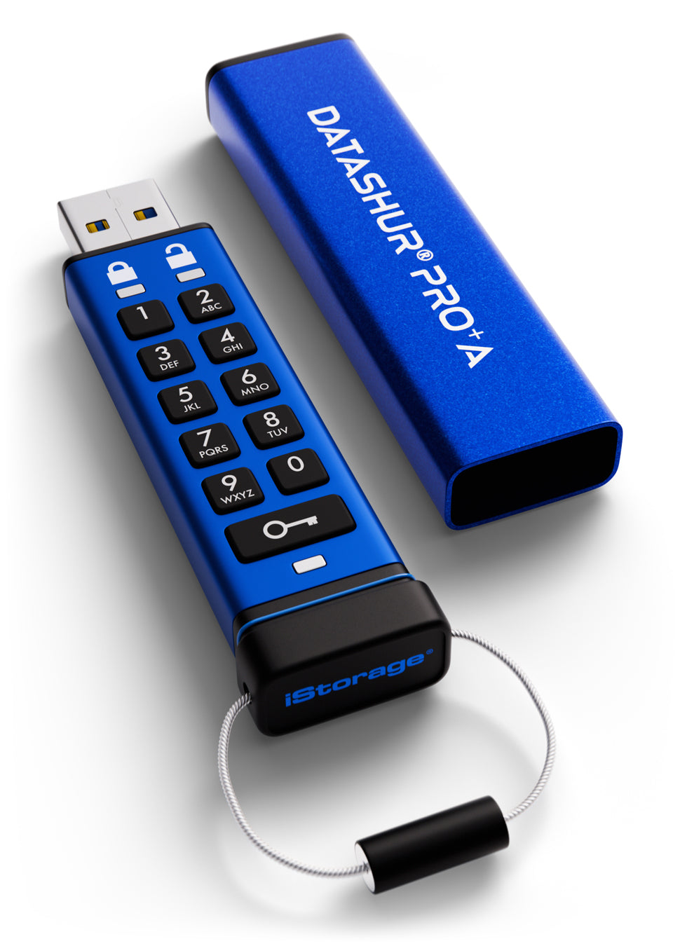 iStorage datAshur PRO+A 128GB | FIPS 140-3 Level 3 Certified | BSPA Certified | Secure USB Type-A drive | AES-XTS 256-bit Hardware Encryption | PIN protected
