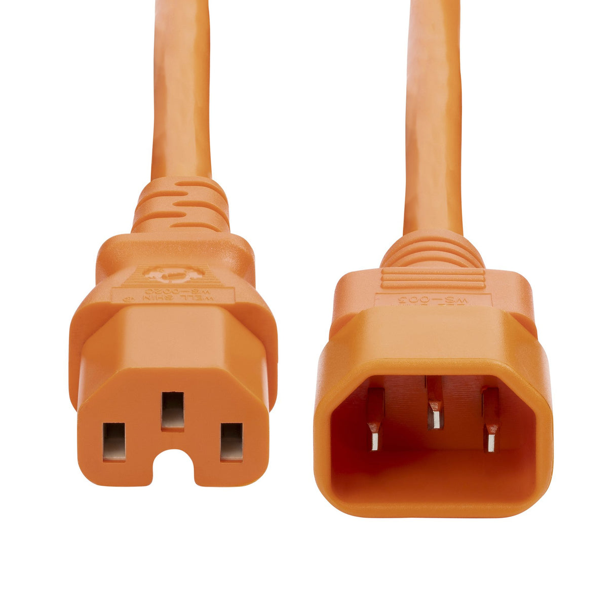 StarTech.com 6ft (1.8m) Heavy Duty PDU Power Cord, C14 to C15, 15A 250V, 14AWG, Orange PDU Power Cable, C14 to C15 Heavy Gauge AC Power Cord, TAA Compliant, UL Listed