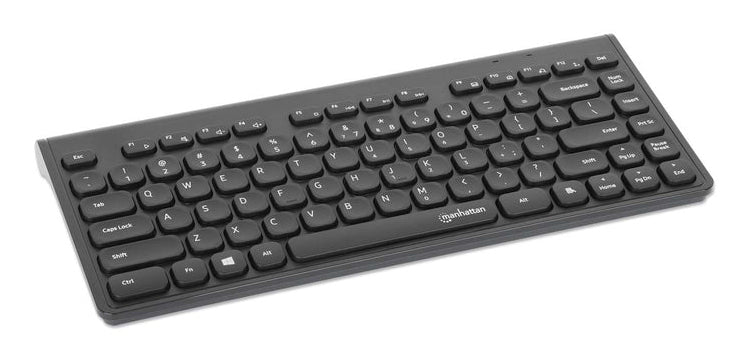 Manhattan 12 Multimedia/Function Keys, USB-A Nano Receiver, Compact, Low-Profile Format, for PC and Laptop, Black