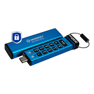 Kingston Technology IronKey 512GB USB-C Keypad 200C, FIPS 140-3 Lvl 3 AES-256